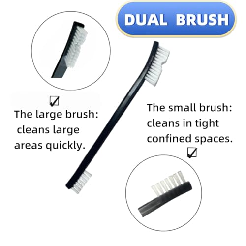 6-Pack Small Wire Brush Pro Kit: Nylon Bristles for Engines, Jewelry & Household Scrubbing – Chemical-Resistant & Heat-Resistant - Tackle Motorcycle Chains, Sinks & Sneakers, Gun Cleaning Brushes - size: 6 pcs