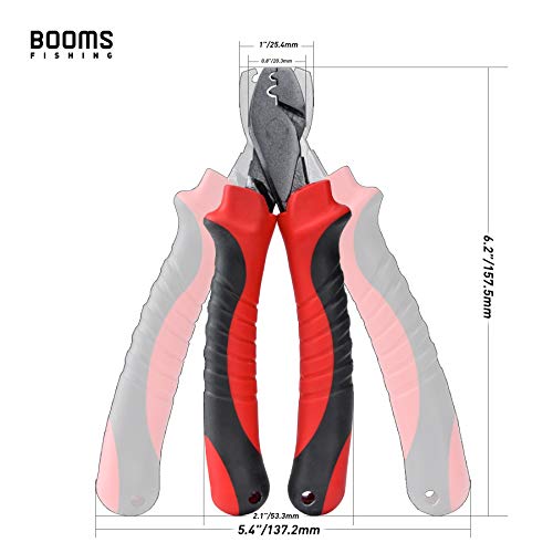 Booms Fishing CP2 Fishing Crimping Tool for Single-Barrel Sleeves - style: Red Crimping Pliers Only