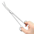 ONST Curved Scissors Long Aquatic Tools Feeding Tongs Aquarium Tank for Fish Tank Aquatic Plants Long Substrate Scissor Stainless Steel
