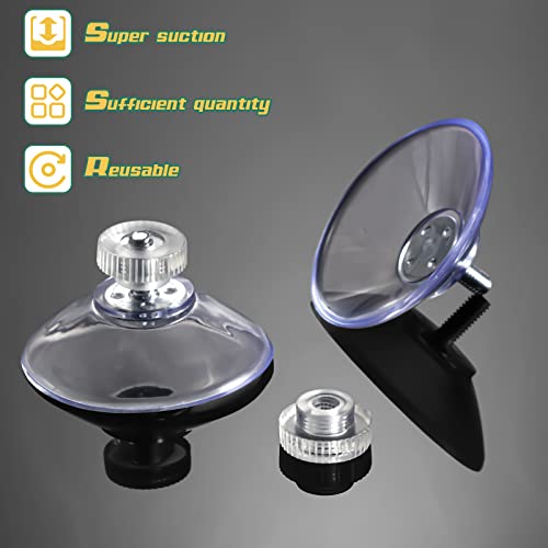 Zopeal 20 Pcs Adhesive Suction Cups Bulk with Screws Nut Plastic Sucker Pad 40 mm Clear PVC Sucker Pad Strong Adhesive Suction Hook Holder for Window Car Glass Shade Cloth Glass Bathroom Wall Door