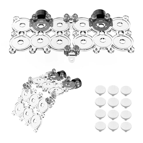 Coral Frag Rack for Aquarium, N52 Strong Magnetic Holder with 12 Frag Plugs, Polycarbonate Not Acrylic Never Yellow, Stackable Non-Slip Base, Fits up to 0.6" Glass, Reef Magnets Rack