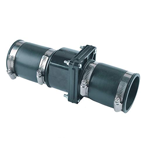 Plastic Sump Pump Check Valve with Stainless Steel Clamps 2 inch