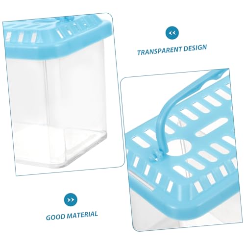 VOSAREA Transparent Fish Breeding Box with Compartment Dividers Fish Isolation Tank for Betta Shrimp Easy to Clean Portable Design Safe Material Increases Survival Rate