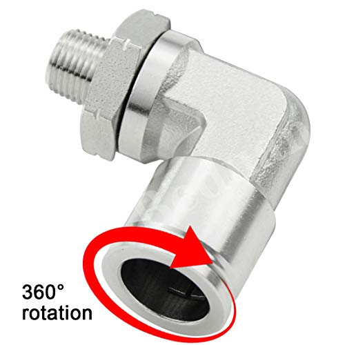 Beduan Push to Connect Fitting Elbow, 1/2" Tube OD x 1/8" NPT Male 90 Degree Elbow Adapter 304 Stainless Steel Air Union Fitting - size: 1/2"Tube OD-1/8"NPT, style: 1Pc