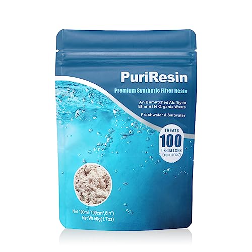 IOAOI PuriResin Aquarium Filter Media, Organic Filtration Resin, for Freshwater and Saltwater Fish Tank, Removes Driftwood Tannins, 100 ml - size: 1 Pack