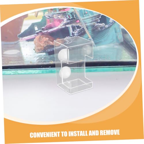 NUOBESTY 2pcs Aquarium Feeder Fish Tank Food Ring with Suction Cup Sinking Fish Feeding Tube for Aquarium Anti-Scattering Dispenser and Shrimp