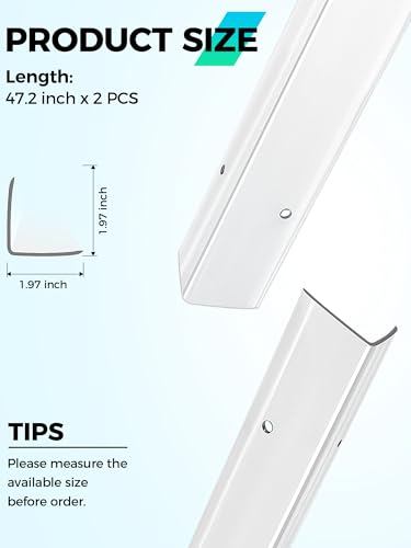 MONOID Wall Corner Protector, 2 PCS Furniture Edge Protection, PC Anti-Bump Guards Avoid Scratching Corner Trim for Door Frame, Table, Countertop, Stair, Wall-Mount, Clear, 1.97IN×47.24IN/5CM×120CM - color: Clear, size: 47.24" X 1.97" w/screws