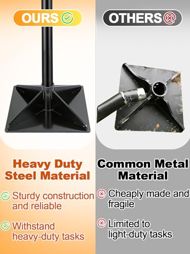 Upgraded Heavy-Duty Steel Tamper, 10"x10" Effortless Ergonomic Soil Tamper Tool with 48" Durable Handle, Garden Landscaping Hand Tools for Ground & Gravel Leveling Dirt Compactor - style: 10x10 Inches