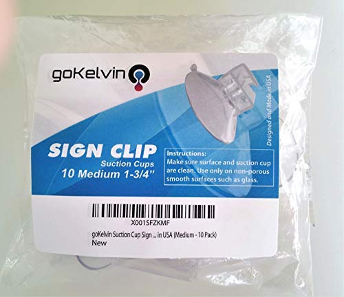 Suction Cup for Signs 1-3/4 inch (45 mm) - 10 Pack - Made in USA (Medium)