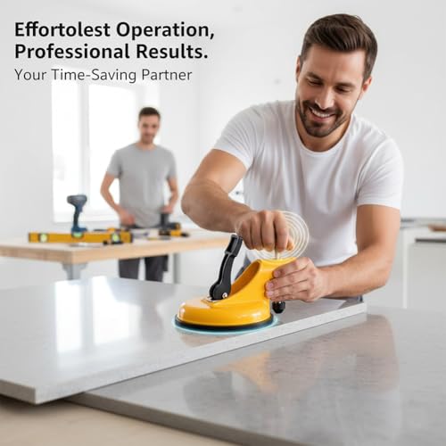 2026 New Adjustable Height Setter - Professional Countertop Leveling Tool, Vacuum Suction Floor Gap Fixer Tool, Granite Marble Countertop Seam Leveling Tool, Countertop Alignment Clamps (Orange)