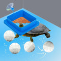 Aquatic Turtle Tank Accessories Feeding Ring and Nitrifying Balls, Turtle Feeding Ring with Suction Cup, Fish Food Holder and Aquatic Toys for Turtles Tortoise Goldfish Guppy Koi Puffer (Blue, Square) - size: Square
