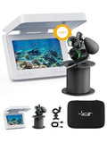 FOURQ Fishing Camera, 220° Ultra-Wide HD Underwater Fishing Camera with 4.3" LCD & IR Night Vision, 5000mAh Rechargeable Battery 100ft Cable for Ice Lake Boat Kayak Fishing - size: 100FT