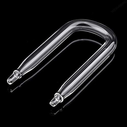 WEAVERBIRD U Shape CO2 Diffuser Aquarium Fish Tank Spacing 0.59" (15mm) Carbon Dioxide Regulator Check Glass Tube