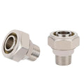 3/4''Straight Air Piping Fittings,Shop Compressed Air Line System fittings, Brass-Nickel Plated Rapid Air System Fittings 3/4"Tubing x 3/4" Male NPT Threads Adapter Fittings 2 pcs - size: 3/4