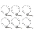 uxcell 6Pcs Double Wire Hose Clamp, 63-70mm Adjustable Stainless Steel Wire Hose Clips with M8 Bolt for Dust Collection Hose, Pump Hose Pipe - size: 63-70mm