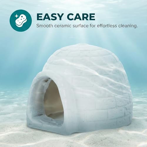 Igloo Aquarium Decorations Mini Igloo Figurine Simulated Ice House Model Fish Tank Hideout House Breeding Cave Betta Fish Hideout Fish Tank Ornaments