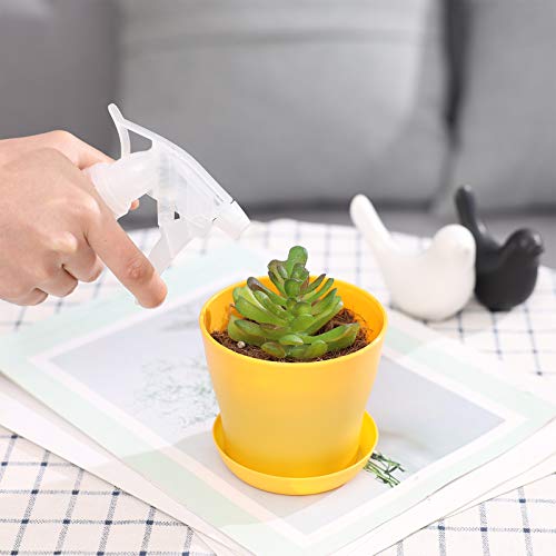 JERIA 16-Pack 4" Plastic Flower Plant Pots Thickened Seedlings Nursery Pots, Colorful Flower Plant Container Seed Starting Pots with Pallet (8 Colors) - color: Multicolor
