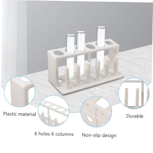 Plastic Test Tube Holder Rack for Aquarium Water Quality Testing Laboratory Tube Organizer Stand for Science Labs