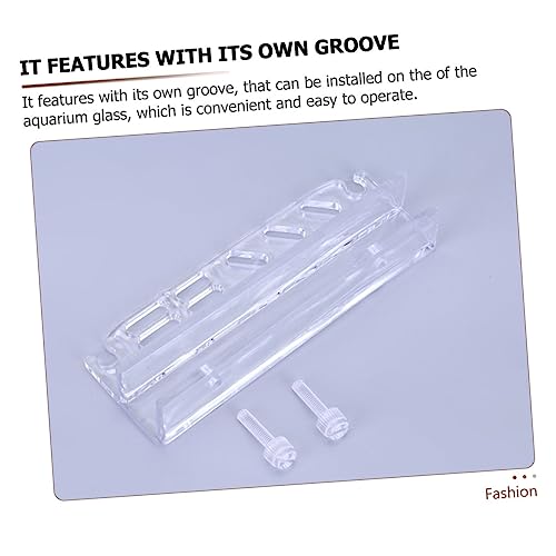 SUPVOX Fish Tank Tool Holder Wall-Mounted Storage Rack for Aquarium Cleaning Accessories Featuring Multiple Storage for Tweezers and Scissors Easy Installation Self-Fitted Screws