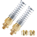3/8” Hose x 1/4” Male Connector with Spring Guard, Dazakoot 2 Pack Air Brake Hose End Fitting with 2 Pack 3/8” Sleeve Tube - size: 3/8" Hose X 1/4" Male, style: 4PCS KIT