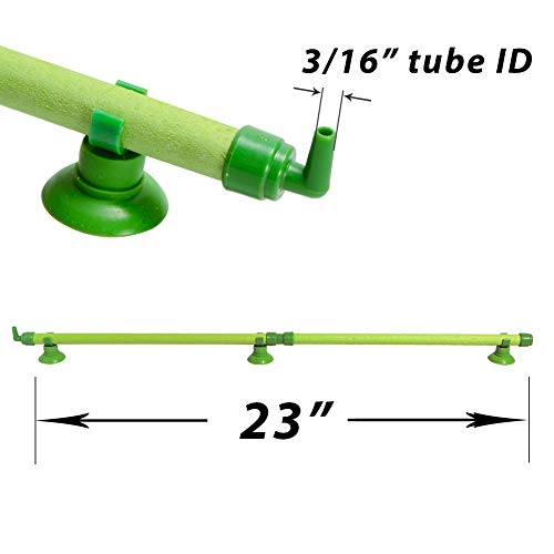 Quickun Aquarium Air Stone Bubble Wall Tube Oxygen Diffuser Bar Decor Accessory for Fish Tank 23 Inch Length,1PCS - color: Green, size: 23 inch
