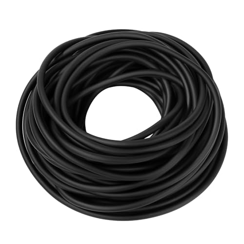 AQUANEAT 50 Feet Aquarium Airline Tubing, Standard 3/16" Tubing for Fish Tank Air Pump (Black) - size: 50 Feet