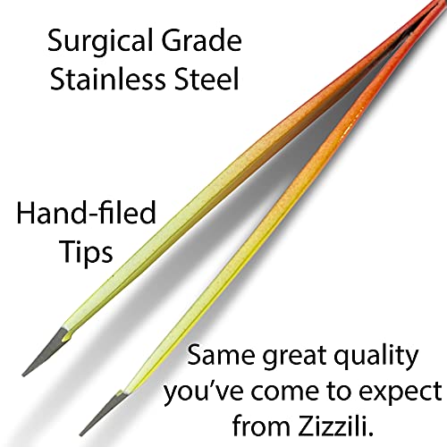 Zizzili Basics Mini Slant Tweezers - Best Tweezers for Eyebrow, Facial Hair Removal and your Precision Needs (Sherbet) - color: Sherbet