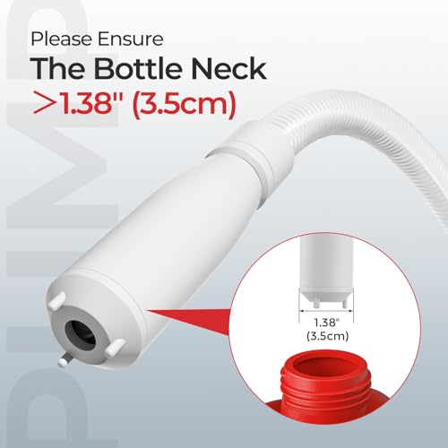 Rechargeable Fuel Transfer Pump with Auto Stop Sensor, Fast 3.2 GPM Flow Gas Can Pump Portable Fuel Pump, Lithium-Ion Battery Gas Transfer Pump for Gasoline, Oil, Diesel, Gifts for Men Fathers Day