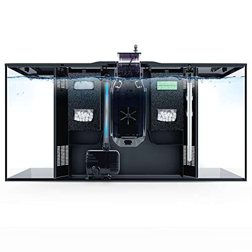 Fluval Flex 32.5 Marine Salt Water Aquarium Kit - Fish Tank for Fish, Coral & More - Comes with LED Lights, Filtration System & More - 32.5" x 15.75" x 15.35" - 123 L, 32.5 Gal. - Black