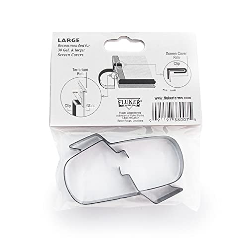 Fluker's Metal Screen Cover Clip for Reptile Terrariums - size: Large