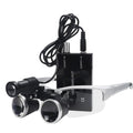 DENTASOP 3.5X/2.5X LED Dental Binocular Magnifier for Surgery and Aesthetics (Silvery, 3.5X) - color: Silvery, size: 3.5X
