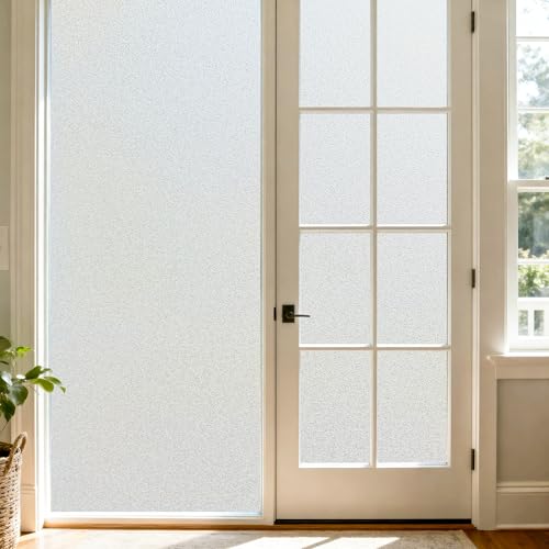 Frosted Glass Window Privacy Film, Embossed White, 29.5"x78.74" - color: Frosted, size: 29.5" x 78.7"