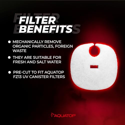 Aquatop Replacement White Filter Pads – Compatible with Forza FZ13 Canister Filters – Aquarium Filter Refills – Maintains Crystal Clear Water - size: FZ13