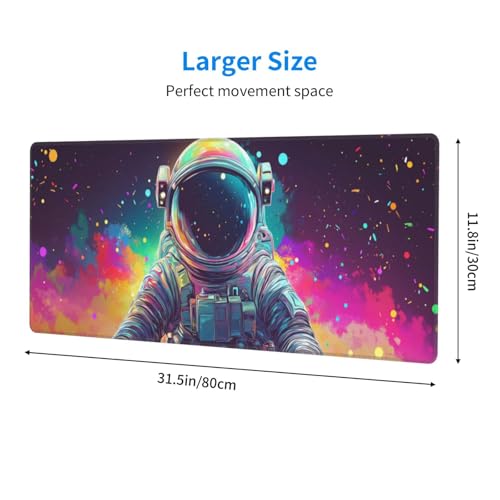Astronaut Mouse Pad XL Large Mousepad Non Slip Rubber Base Desk Mat for Laptop Computer Gaming 31.5" X 12" - color: Astronaut