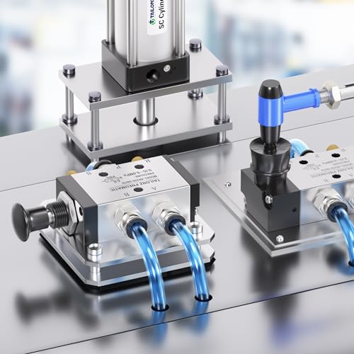 TAILONZ PNEUMATIC 1/4"NPT 5 Way 2 Position Air Hand Lever Operated Valve Pneumatic Solenoid Valve Manual Control Push-Pull 4R210-08 - size: 1/4"NPT, style: 5 Way 2 Position Manual