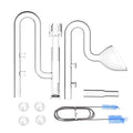FZONE Aquarium Glass Mini Skimmer Lily Inflow and Outflow Sets for Mini Nano Tanks Filter Pipes(for 1/2inch Tubing)