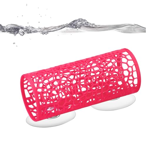 Betta Fish Hammock Bed with Tunnel Hideout, Aquarium Fish Tank Hammock with Suction Cups, Betta Fish Hide Cave for Shrimp Small Fish Decor (Pink) - color: Pink