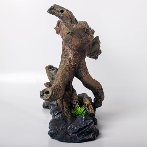 Fish Tank Decorations Aquarium Décor Resin Artificial Tree Trunk Root (D) - color: D