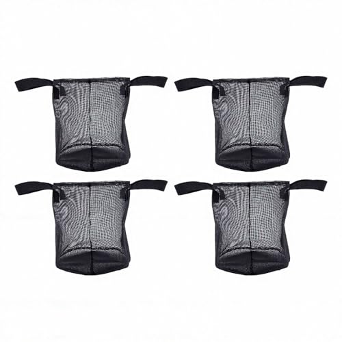 Zunate 4PCS Mesh Pond Plant Baskets, Reusable PVC Pond Planting Bags with Handles, Heavy Duty Tear Proof Containers for Garden Bog Plants, Aquarium Flower Vegetable Planter (Round) - size: Round