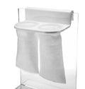 Pssopp Aquarium Filter Bag Bracket, Easy to Install Convenient Design Fish Double Hole Filter Socks Holder Acrylic Filter Bag Support (White)
