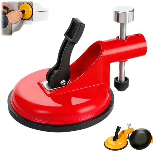 Adjustable Height Setter - Professional Countertop Leveling Tool with Vacuum Suction, Heavy-Duty Rubber Clamps for Smooth Surfaces Installation & Floor Gap Fixing (Red,1) - color: Red