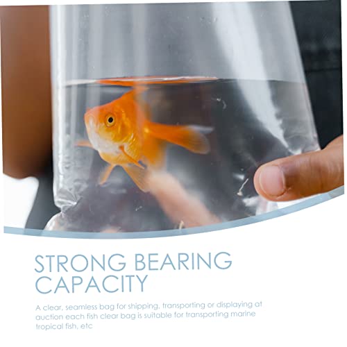 OUNONA 20Pcs Transparent Live Fish Transport Bags Aquarium Fry Packaging Pouches for Safe Tropical and Fish Shipping and Storage - size: 45X85X0.1CM