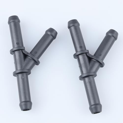 AC PERFORMANCE 5/16" Barbed Y Piece Pipe Hose Connector Joiner Tubing Splitter 3 Way for Rubber Hose, Pack of 2 - color: Y Shape - Fit for Rubber Hose, size: 5/16" - 2PCS