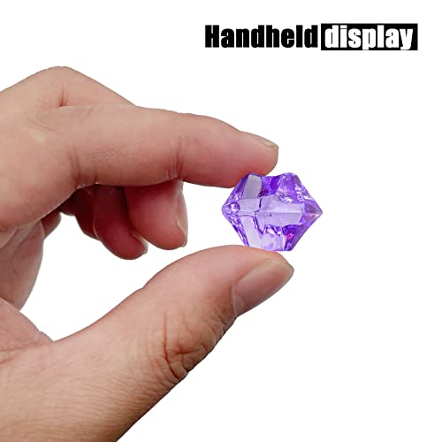 Vase Fillers for Home Decor, Fake Crushed Ice Cubes, Vase Fillers, 150 pcs Reusable Fake ice Cubes for Photography Accessories Props Decoration for Wedding(irregular-16 * 22mmPurple) - color: Purple-16*22mm-150pcs
