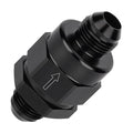 EVIL ENERGY 8AN Male Non Return One Way Inline Check Valve Fitting Aluminum Black - size: 8AN(3/4-16 UNF)