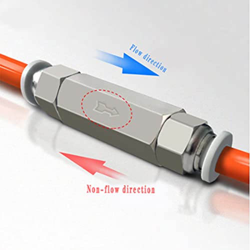 Air Check Valve G1/4" Female Threaded Full Ports One Way Silver Water Brass Non Return Check Valve (Pack of 2) - size: 2PCS