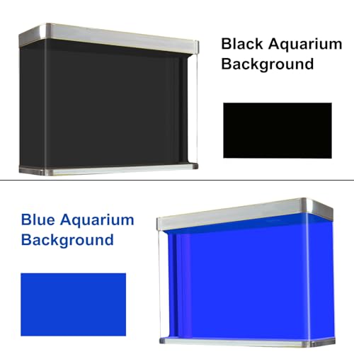ELEBOX Aquarium Background Blue Black Fish Tank Background Wallpaper Double-Sided Aquarium Backing, Aquarium Decorations for 10 Gallon 20 Gallon Aquarium 11.8" x 24.4" - size: 11.8" H x 24.4" L