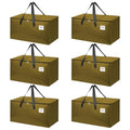 Moving Bags Heavy Duty for Packing and Storage, Large Capacity Zippered Tote with Handles, Reusable Organizer Bag – Gold Khaki - color: Golden Khaki