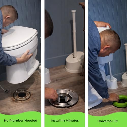 Commercial Toilet & Drain Clog Prevention Device, Heavy-Duty Plumbing Guard, Made in USA, Easy Tool-Free Installation, Prevents Pipe Blockages for Restaurants, Hotels & Businesses - style: 1 Pack