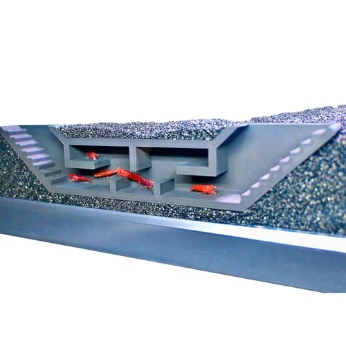 Lucky Critter Shrimp Cave Underground Maze Tunnel | Viewing Shrimp Freshwater Hide Tunnel | Aquarium Shrimp Breeding Cave Perfect for Small Shrimp, Cherry Shrimp, Dwarf Shrimp - color: Black